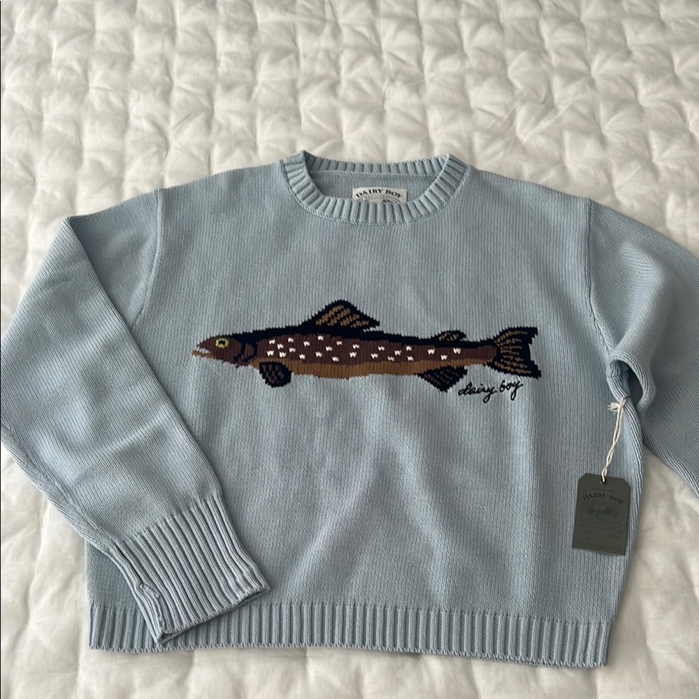 Dairy Boy Fisherman’s Daughter Sweater in Blue